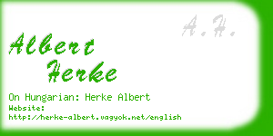 albert herke business card